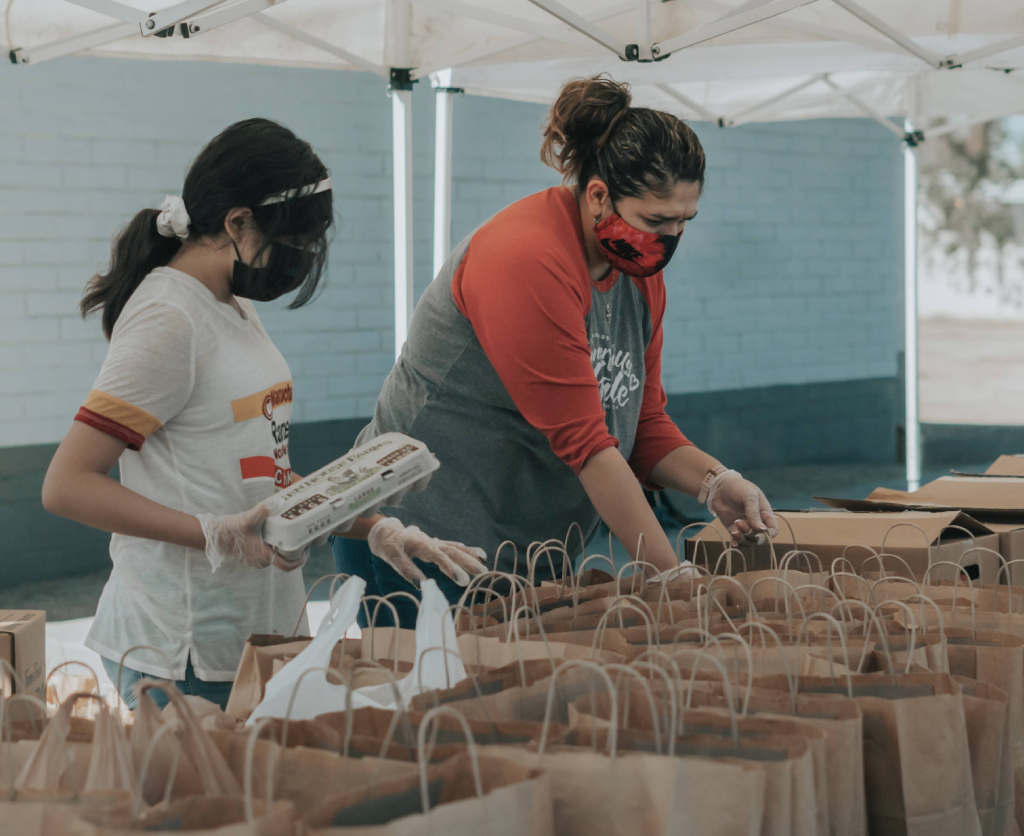 nonprofit crm people packing goods